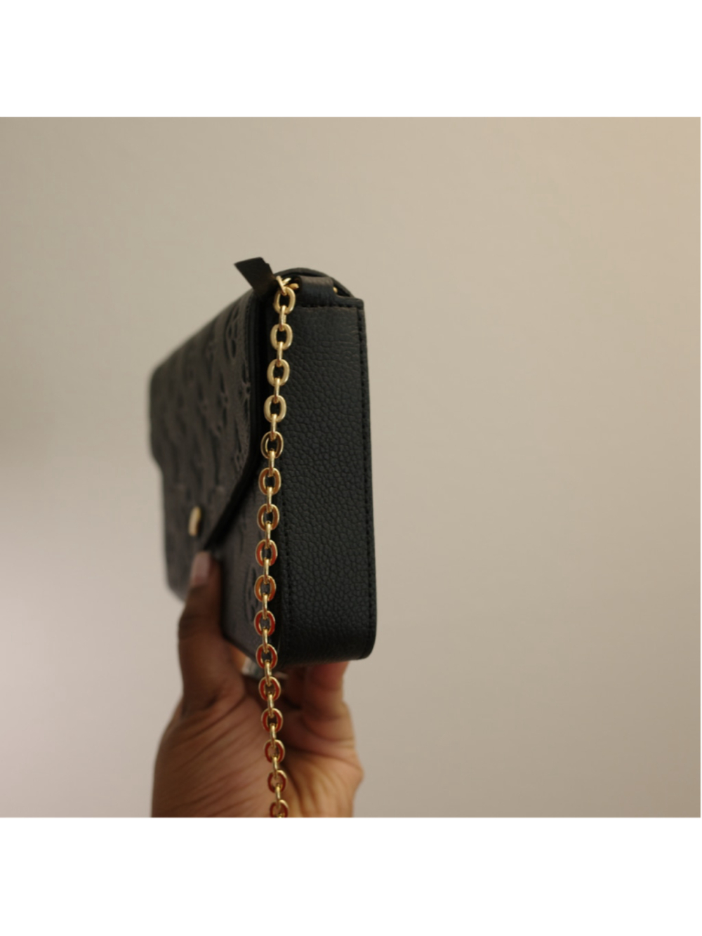 LOUIS VUITTON Black Empreinte Felice Pochette - Picture 13 of 16
